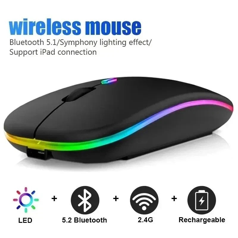 Mini Wireless Mouse - Wireless Mouse Bluetooth Dual Mode Comfort