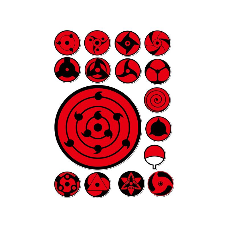 Laptop Accessories Gifts - Sharingan Eye Die-cut Sticker Set Waterproof