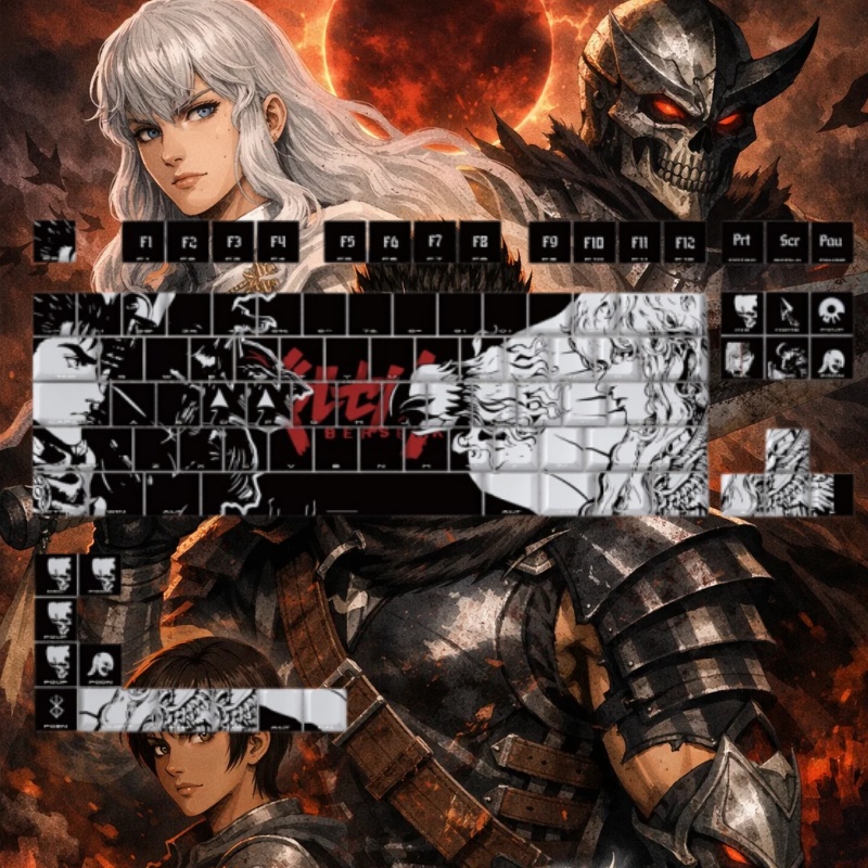 BERSERK Theme Anime Keycap 98  - Laptop Accessories Gifts recension och pris