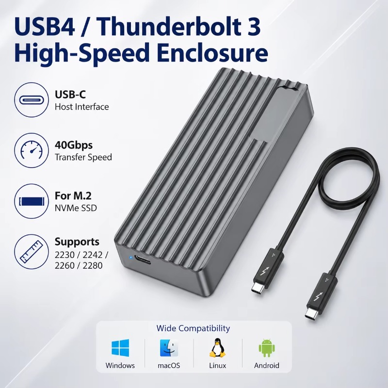 TBT3/USB4 M.2 NVMe SSD Enclosu - External Nvme Ssd recension och pris