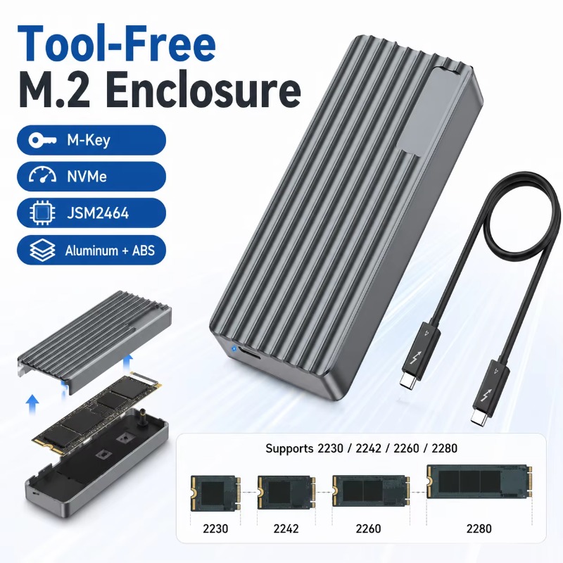 TBT3/USB4 M.2 NVMe SSD Enclosu - External Nvme Ssd recension och pris